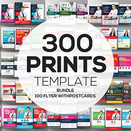 Creative Market -  300 Print Templates Bundle