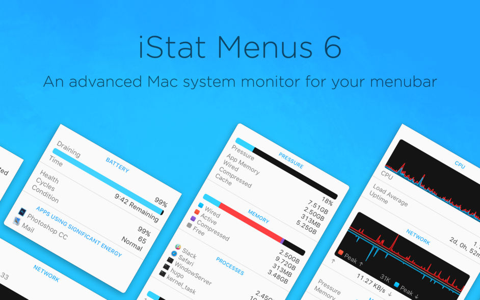 iStat Menus 6.4 优秀的系统监控工具-马克喵