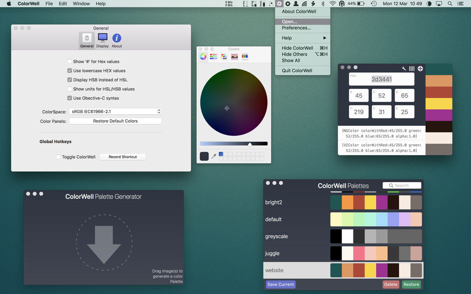 ColorWell 7.1.6 WEB网页颜色代码提取器-马克喵
